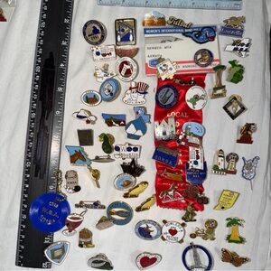 Lot Of 64+ Vintage Women's Bowling Lapel  Pins